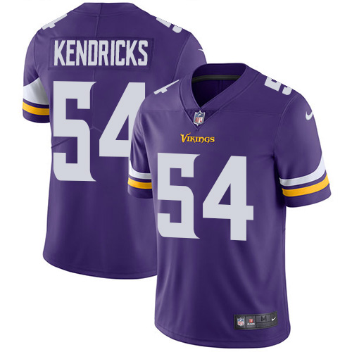 Minnesota Vikings #54 Limited Eric Kendricks Purple Nike NFL Home Men Jersey Vapor Untouchable->youth nfl jersey->Youth Jersey
